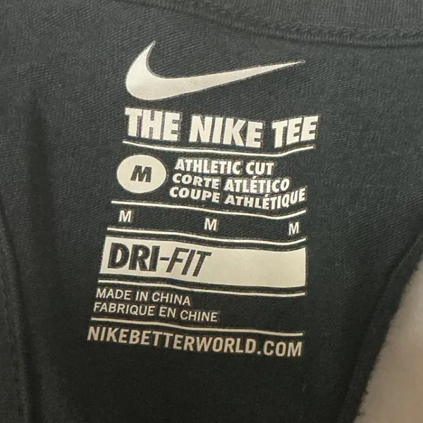 Nike‎ Dri-FIT Athletic Cut Racerback Tank Top Black Polka Dot Raindrop Medium - Image 6
