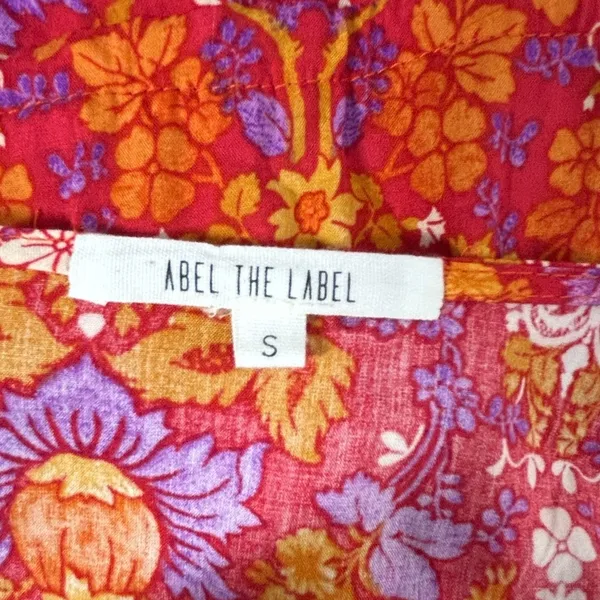 Floral Prairie Maxi Dress Small Boho Festival Cottagecore Orange Pink Romance - Image 10