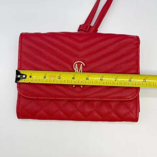 Steve‎ Madden Crossbody Bag Quilted Faux Leather Gold Chain Strap Going Out Chic - Image 12