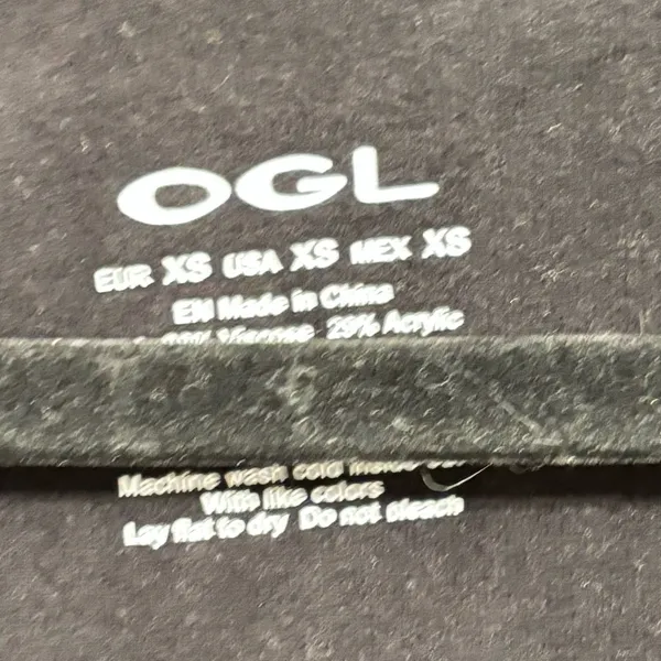 OGL Ecco Square neck Brami soft viscose acrylic top Black Size XS - Image 3