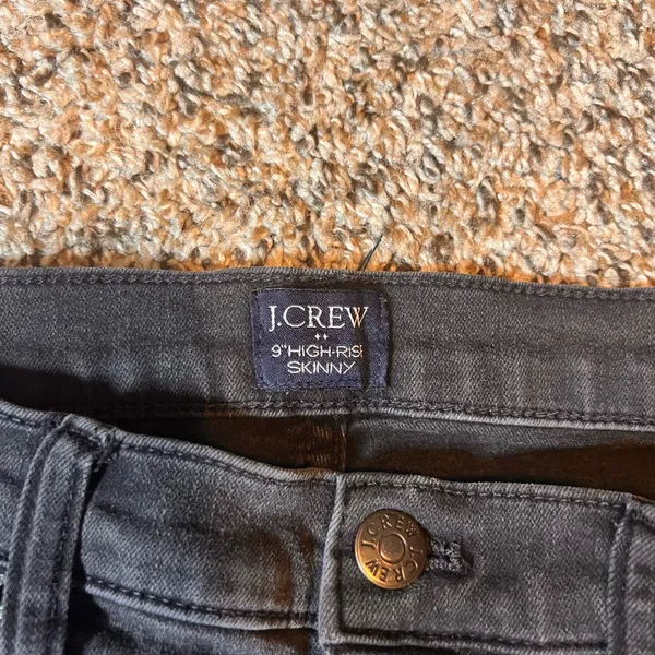 J.Crew‎ Womens 9" High Rise Skinny Jeans Black Wash Style AG727 HO20 - Image 2