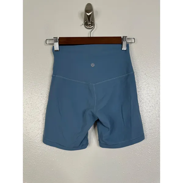 Lululemon Align High-Rise Short 6" Blue Yoga Biker Shorts Size 4 W7BT3S - Image 2