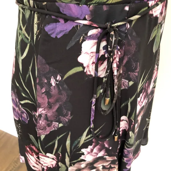 Fame and Partners Dress Floral Strappy Fit & Flare Strappy Purple Black Green - Image 5