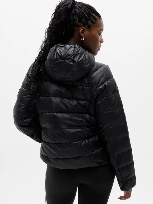 New Athleta M Aire Puffer Jacket Black Medium Regular - Image 7