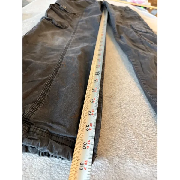Garage Cargo Pants Womens 3 Black Gray Utility Jogger Bungee Hem Y2K Gorpcore - Image 6