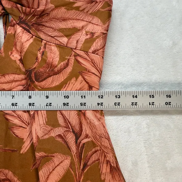 Significant Other Soller Maxi Dress Cut‎ Out Ruffle Tropical Print US 2 - Image 4