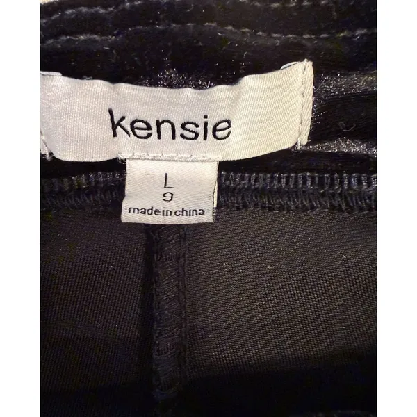 Kensie black velvet wide-leg lounge trousers Pull On Size Large - Image 5