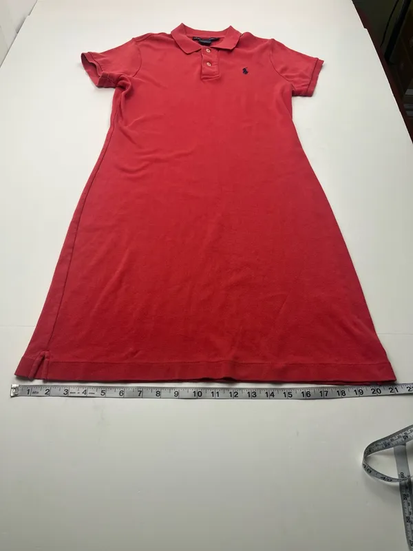 Ralph Lauren Sport Womens Size Medium Polo Dress‎ Pink Short Sleeve Preppy - Image 9