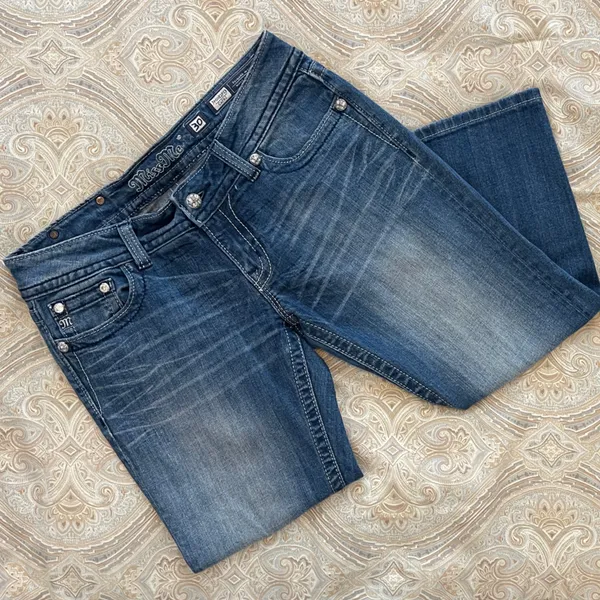Miss Me Blue Capri Jeans with Embellished Pockets - Image 5