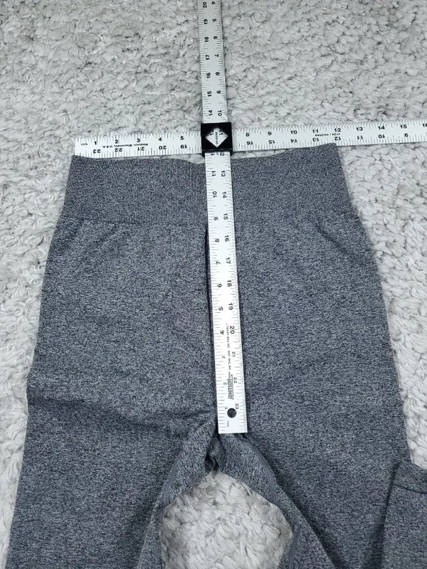 American Tall Women's Active Seamless Leggings Size Medium Tall MT Gray Black - Image 4