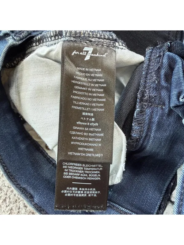 7 For All Mankind Gwenivere Skinny Jeans Womens 24 Blue Stretch Denim Low Rise - Image 7