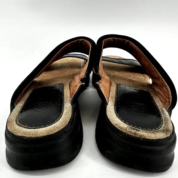 Ariat Slide Sandals Open Toe Slip One Strappy Casual Leather Black 9.5B - Image 4