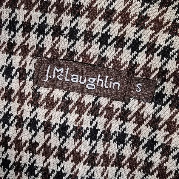 J‎ McLaughlin Womens Brown Black Houndstooth Penelope Dress Small - Image 4