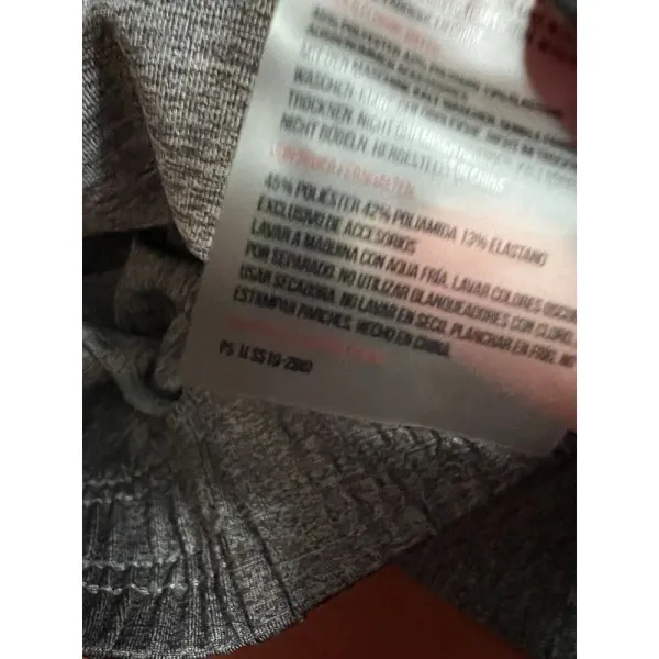 Gymshark Core‎ Leggings Marled Charcoal Gray White Spellout Size Medium - Image 6