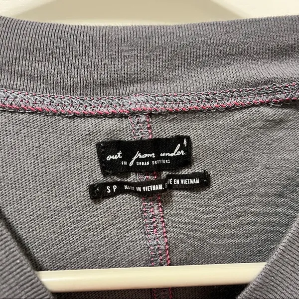 Urban Outfitters out from under grey & pink decorative stitching t shirt - Image 5