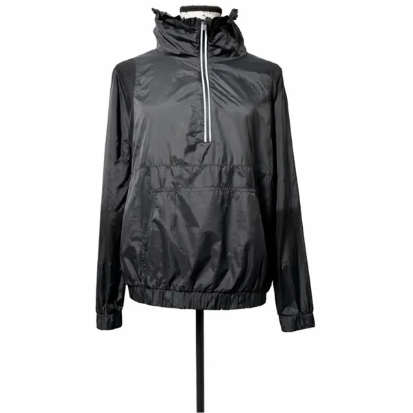 Fabletics Ziva Quarter Zip Windbreaker Jacket Kangaroo Pocket Black Sz M💛 - Image 10