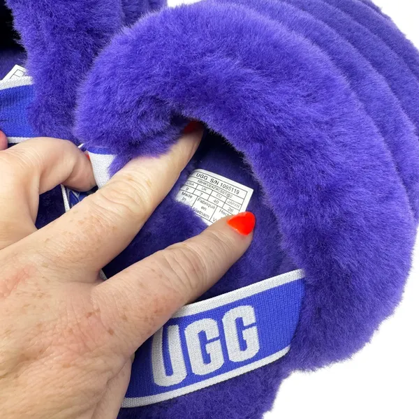 UGG Women’s Fluff Slide with Strap Purple Size 9 - Image 8