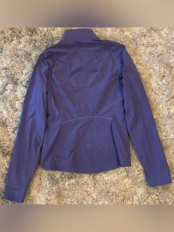 #44 NWOT Lululemon Fast And Free Windbreaker Women's Purple Active Jacket Size 4 - Image 8