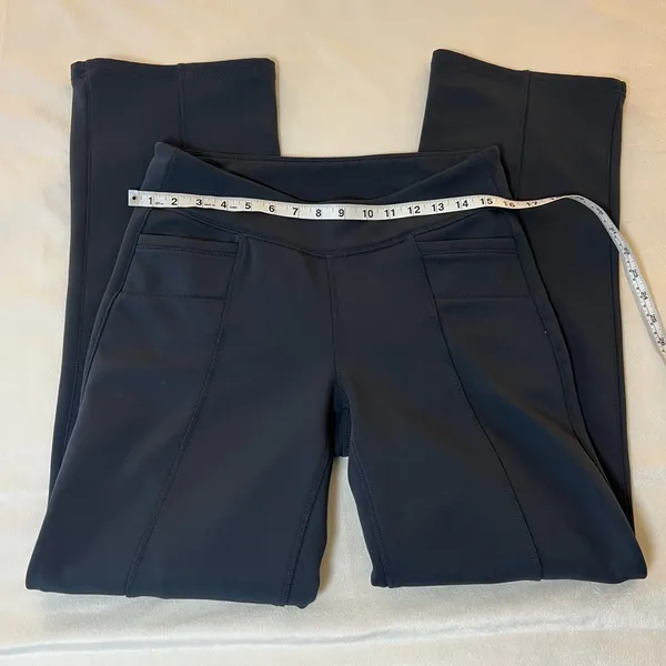 Athleta Womens Medium Straight Leg Leggings Gray‎ Pockets RN# 54023 - Image 4