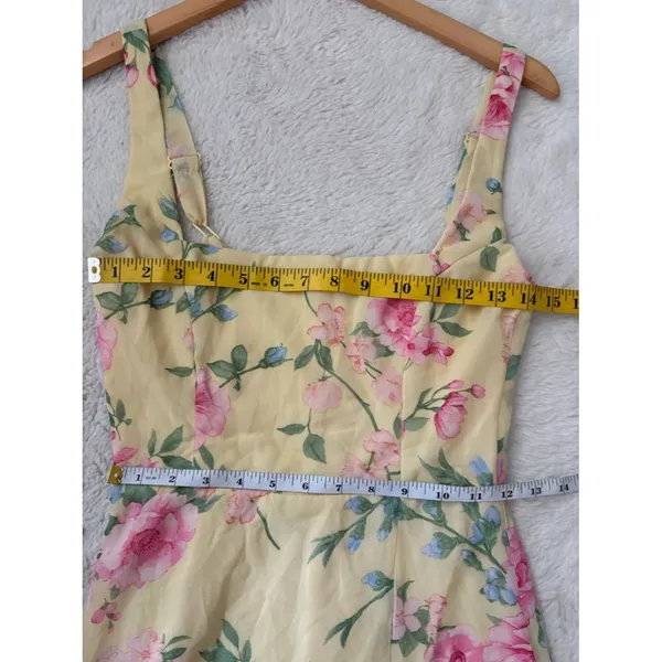 Lulus Remarkable Arrival Yellow Floral Sleeveless Maxi Dress Size XS Feminine - Image 7