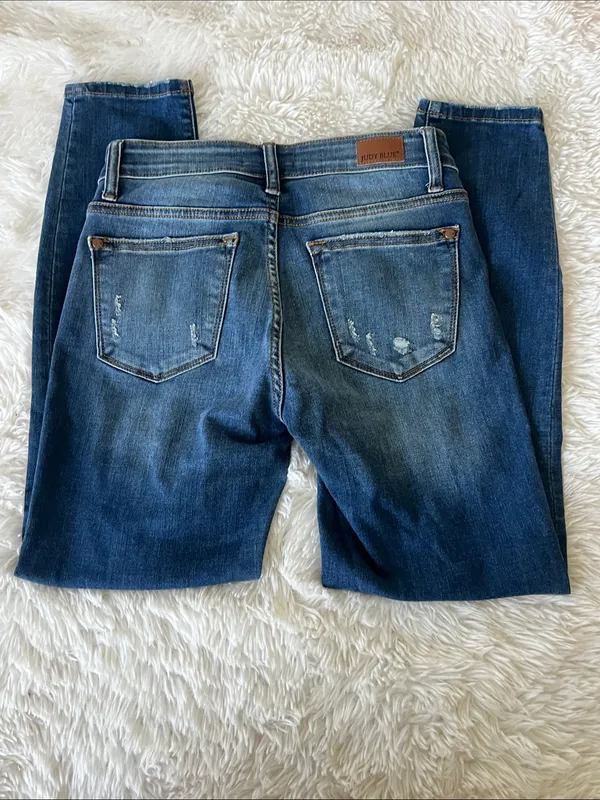 Judy Blue Relaxed Fit Jeans Medium Wash Stretch Denim Women’s sz 5/27 ^ - Image 6