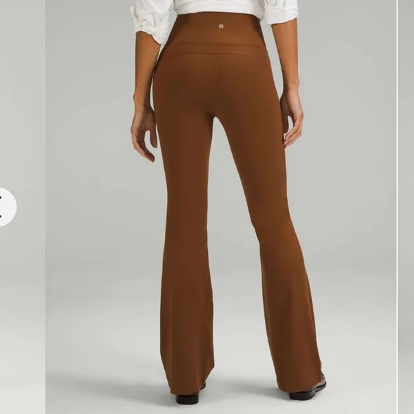 Lululemon Groove Super-High-Rise Flared Pant Nulu Roasted Brown - Image 2