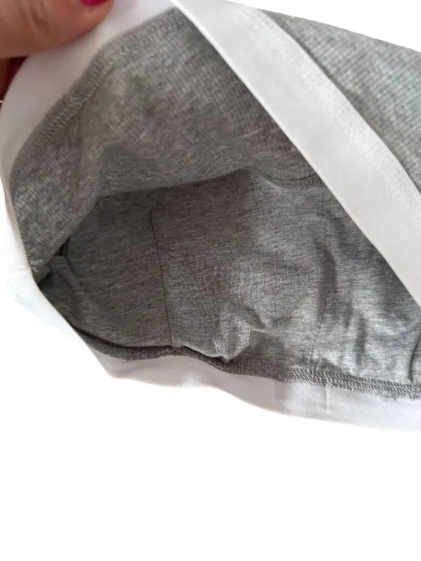GAP Gray White Sports Bra Bralette Size Medium NEW NWT - Image 3