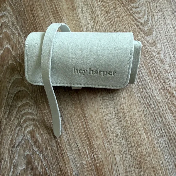 Harper Cream Suede Travel Jewelry Organizer - Image 4