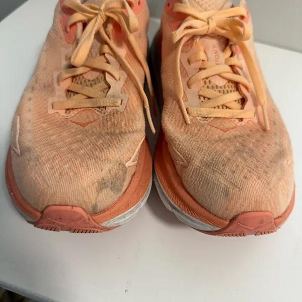 Hoka Women's Clifton 8 Cantaloupe‎ Orange Sneaker Comfort Shoe 8B - Image 11