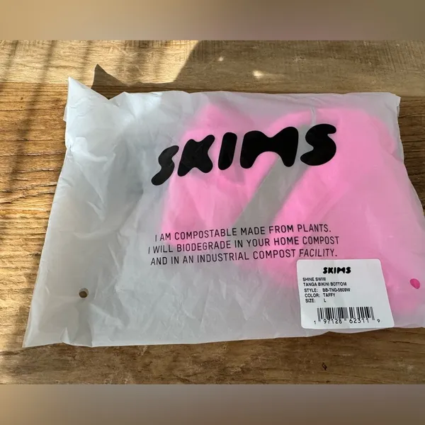 SOLD OUT~NEW IN POLY Skims Shine Swim Tanga Bikini Bottom ~ Taffy ~ large 💕 - Image 8