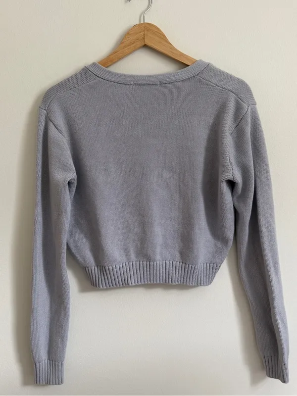 BRANDY MELVILLE Knit Cardigan Sweater Button Front Small Cropped - Image 5