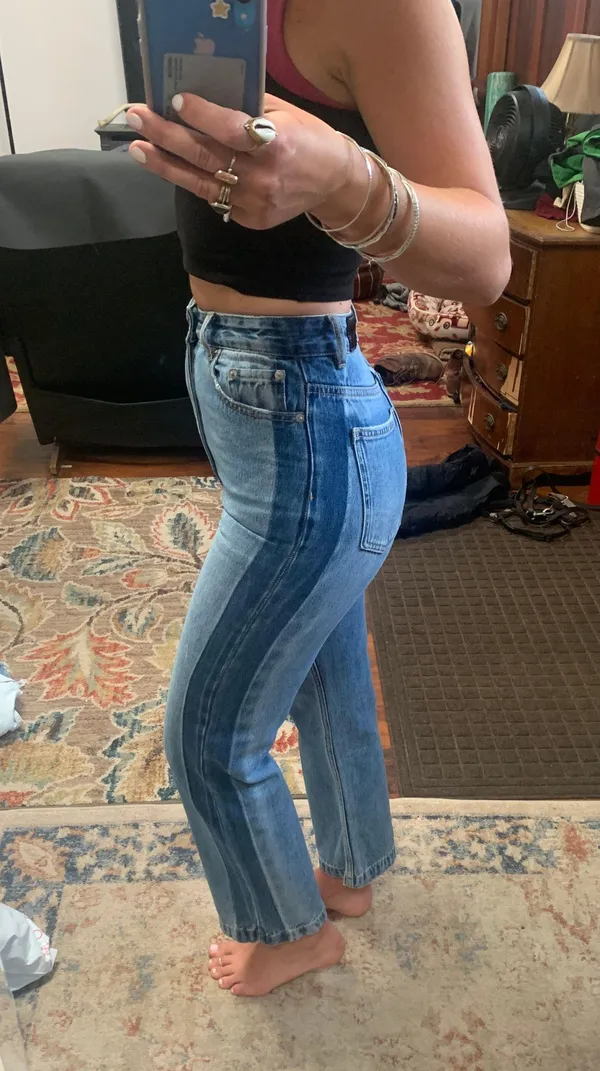 Glassons Two Toned High Waisted Jeans - Image 2