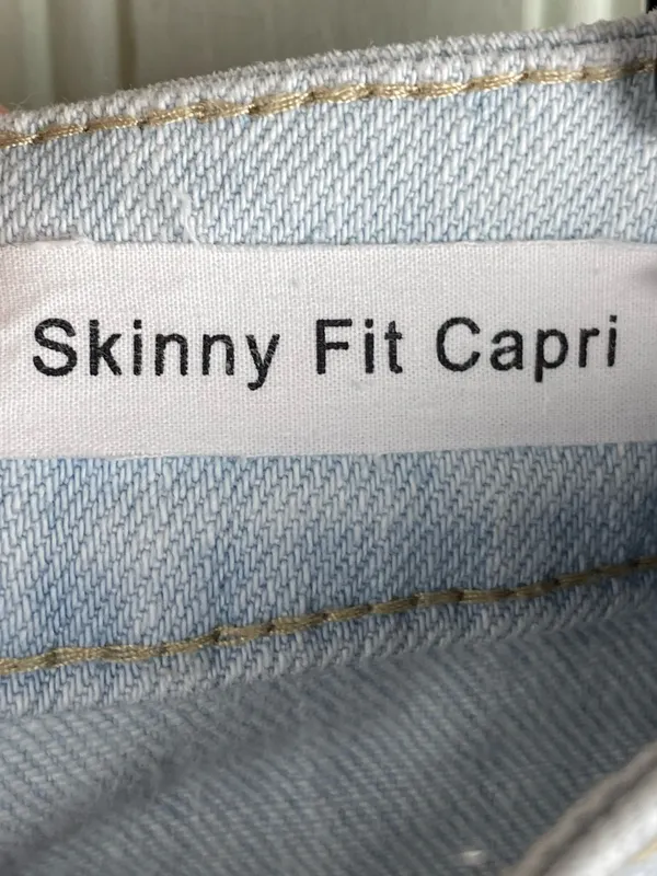 Judy Blue Katie Skinny Fit Capri Jeans Size 7/28 Vintage Wash Light Blue Denim - Image 10