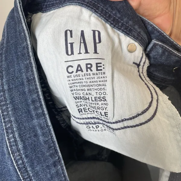 GAP '70s Flare Low Rise Denim Jeans Pants Blue Cotton Women's Size 10 Petite - Image 10