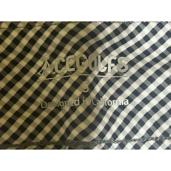 Acegolfs Eagle Performance Pull On Stretch Ankle Pant Black White Gingham Sz S - Image 6