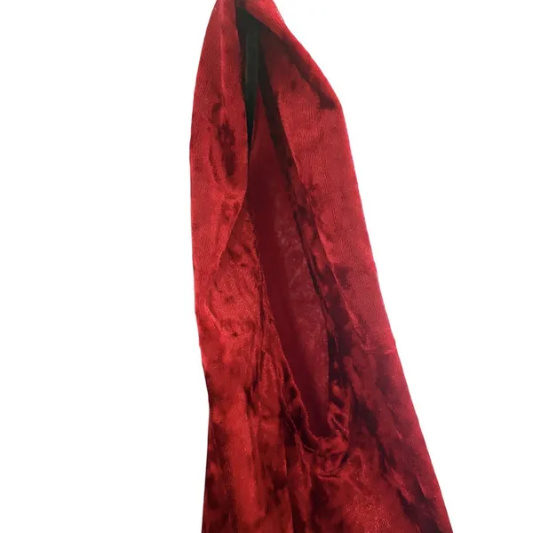 Watermelon Brand Red Velour Sleeveless Christmas Holiday Party Mini Dress M - Image 3