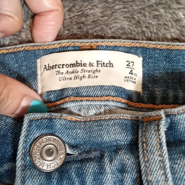 Abercrombie & Fitch The Ankle Straight Ultra High Rise Cotton Womens Size 27 - Image 2