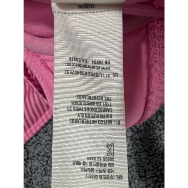 Hollister Bikini Set Womens M/S Pink Ribbed Underwire High Cut Swim 36B - Image 11