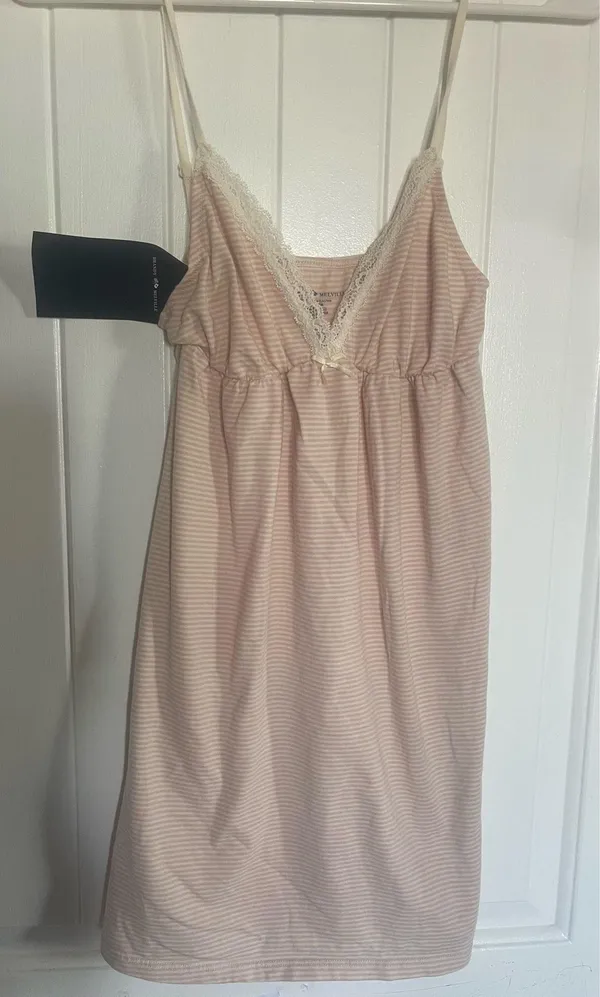 Brandy Melville pink and White striped babydoll - Image 6