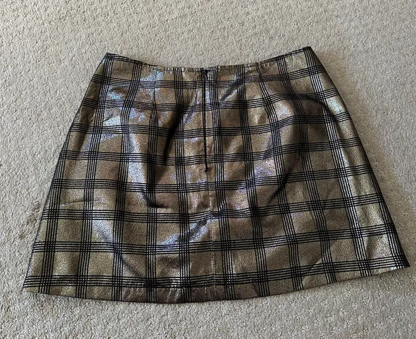 Urban Outfitters Metallic Plaid Skirt - Image 2
