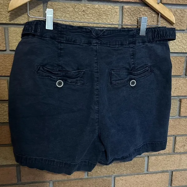 Anthropologie Liza Utility Short Button Fly Slate Navy Blue High Waisted Size 28 - Image 2