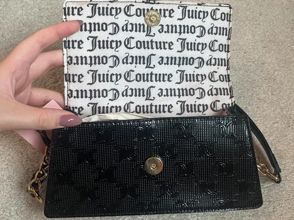 Glossy black Juicy Couture shoulder bag - Image 7