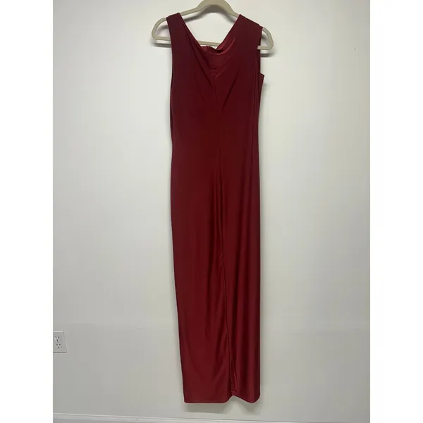 Lulus Josie Rust Red Ruched Maxi Dress Autumn Wedding Guest Size XS‎ NWT - Image 6