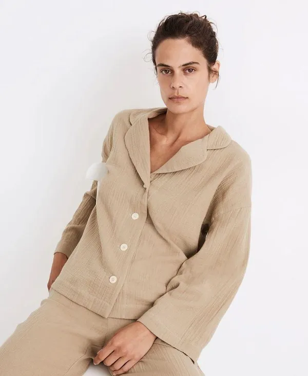 Madewell Double-Gauze Oversized Pajama Shirt - Image 2
