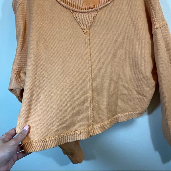 ✨ Aerie Orange Terry Crewneck Sweatshirt XS‎ - Image 6