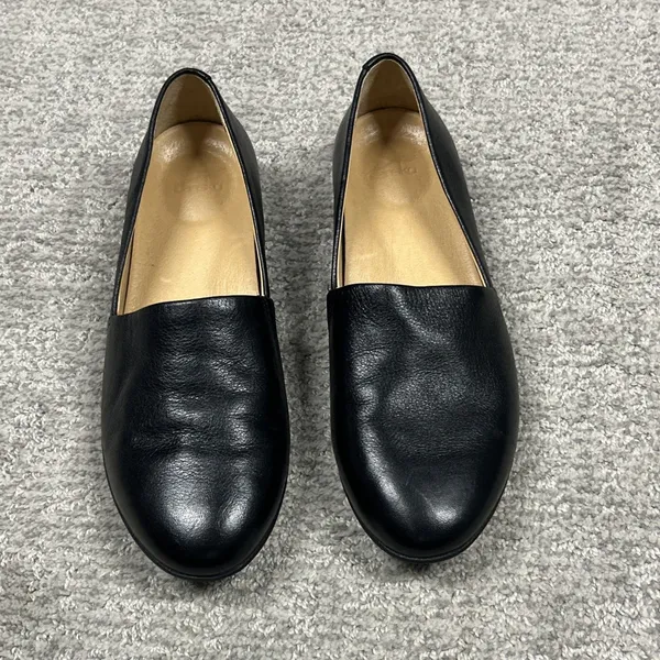 Dansko Larisa Shoes Womens 37 US 7.5 Slip On Flats Loafers Comfort Leather Black - Image 2