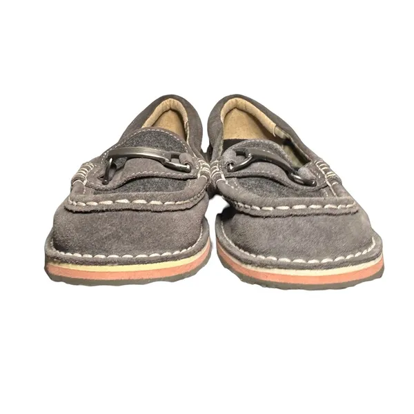 Ariat Womens Cruiser Grey Suede Moccasin Loafers Metal Horse Bit Detail 6.5 B - Image 3