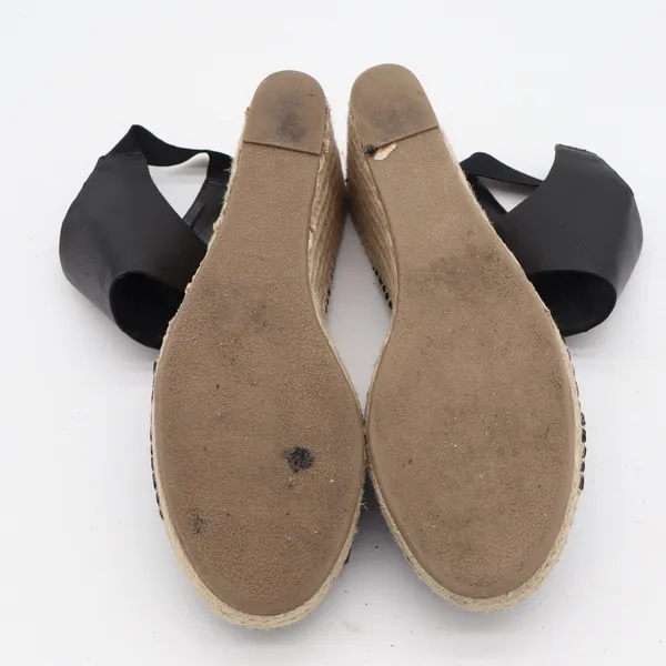 Steve Madden Wedge Sandal Womens 9 Edaya Black Espadrille Slingback Excellent - Image 9