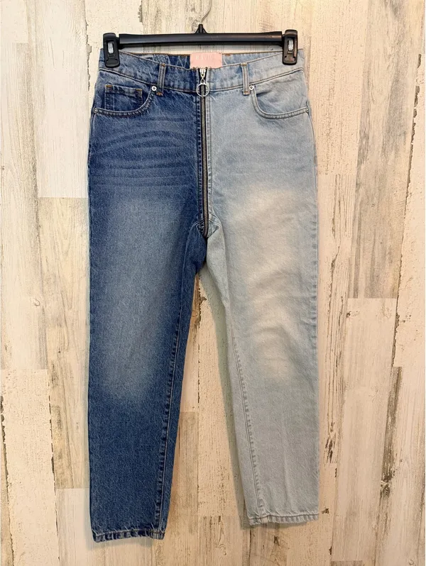 Revice Denim Women’s Size 28 Two-Tone Zip Front Skinny Jeans Y2K - Image 4