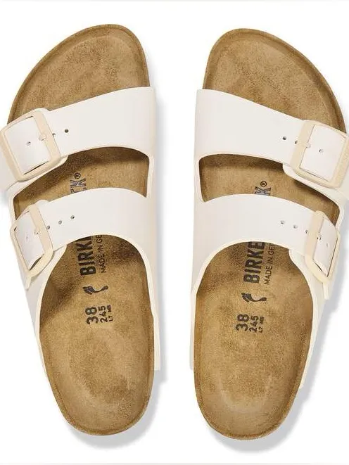 Birkenstock Arizona Birko-Flor in Eggshell 8 - Image 5